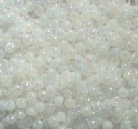 50g 6/0 Milky White Opal Iris Seed Beads
